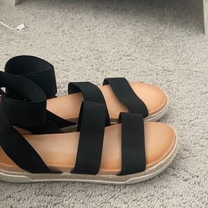 Steve Madden Black Strappy Sandals